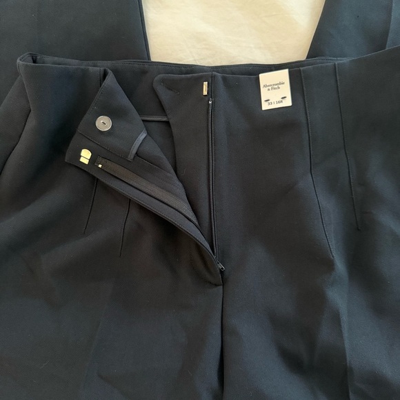 Abercrombie and Fitch Black Trouser Straight Leg Pants - Picture 3 of 4